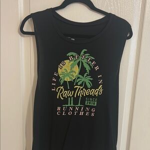 Black Graphic Tank Top